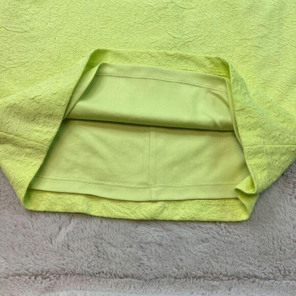 Ivanka Trump Size 10 Ruched Sleeveless Yellow Textured Side Zipper Pleated Accen - Picture 5 of 11